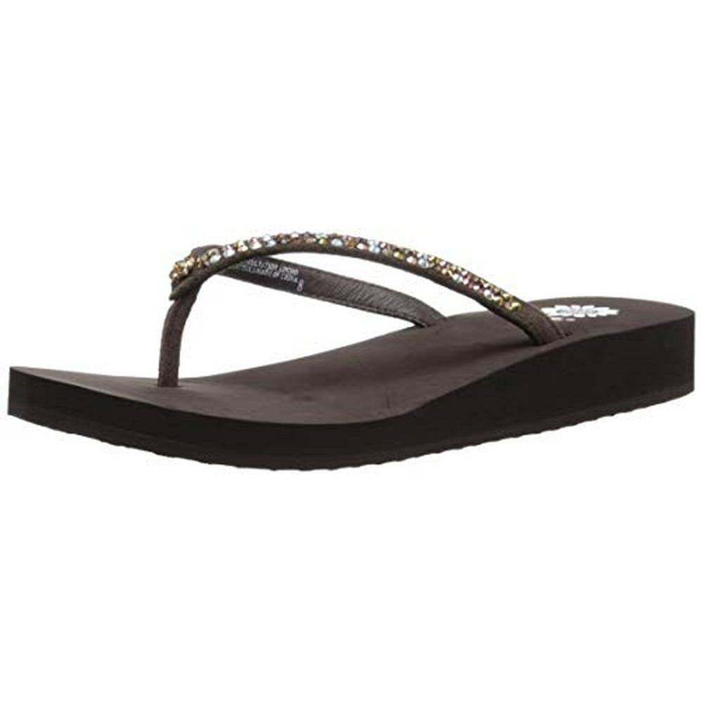 Yellow Box Yellow Box Women's Jello Sandal Bronze/Brown Rhinestone
