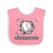 Inktastic Cooperstown Baseball Breakthrough Boys or Girls Baby Bib