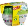 Glad Small Rectangular 9oz Containers & Lids 5 ea (Pack of 4)