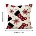 thumbnail image 3 of Almohada Navideña Roja Decorativa de Sofá de Navidad Lino para la Cintura onlyliua, 3 of 6
