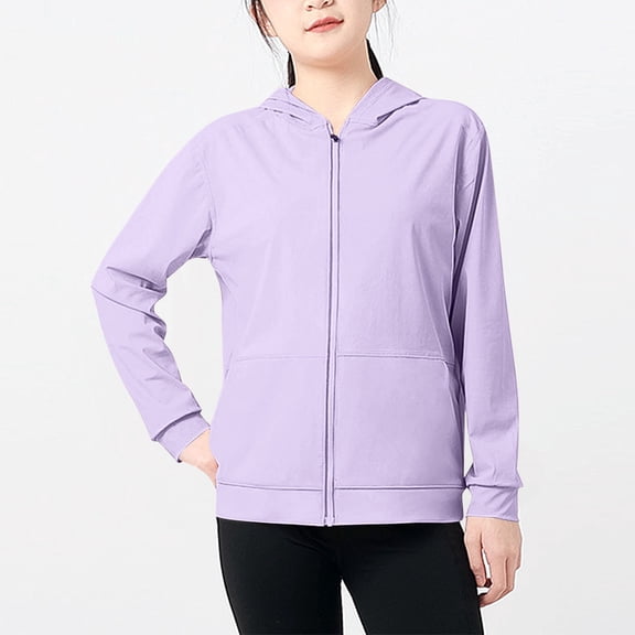 Riecok Hoodies for Girls Long Sleeves Zip up Round Neck Hooded Sweatshirts for Boys Girls Winter Casual Solid Color Toddler Sweatshirt with Pocket Purple 150