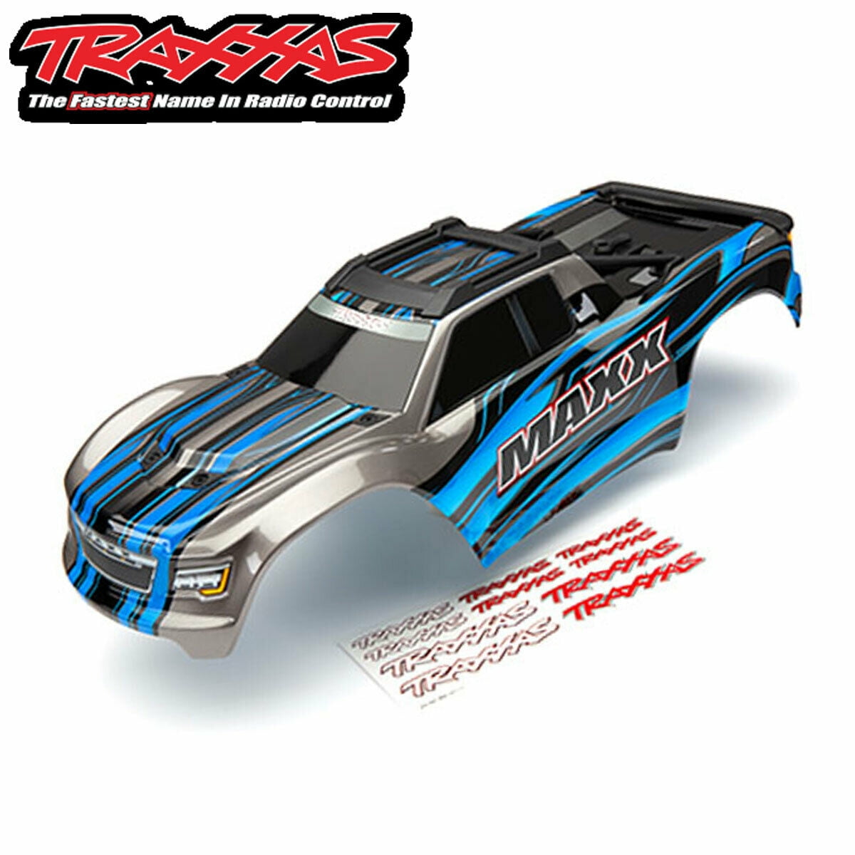 New Traxxas Maxx Body Maxx Blue (Painted)/ Decal Sheet 8911A Walmart