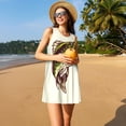 thumbnail image 3 of Lsque Largemouth Bass Fish (3) Pattern Summer Dresses for Women – Sleeveless T-Shirt Swing Sundress, Perfect for the Beach and Casual Days, 3 of 7