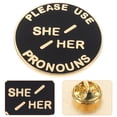 thumbnail image 4 of Shisuyan Pronoun Badge Alloy 1Set 0.9X0.9X0.4In, 4 of 8