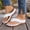 White, variant on Women's Bohemian Flower Thong Flip Flops Soft Non-slip Wedge Slippers Daily Commute Beach Vacation Shopping Casual Sandals Khaki 36