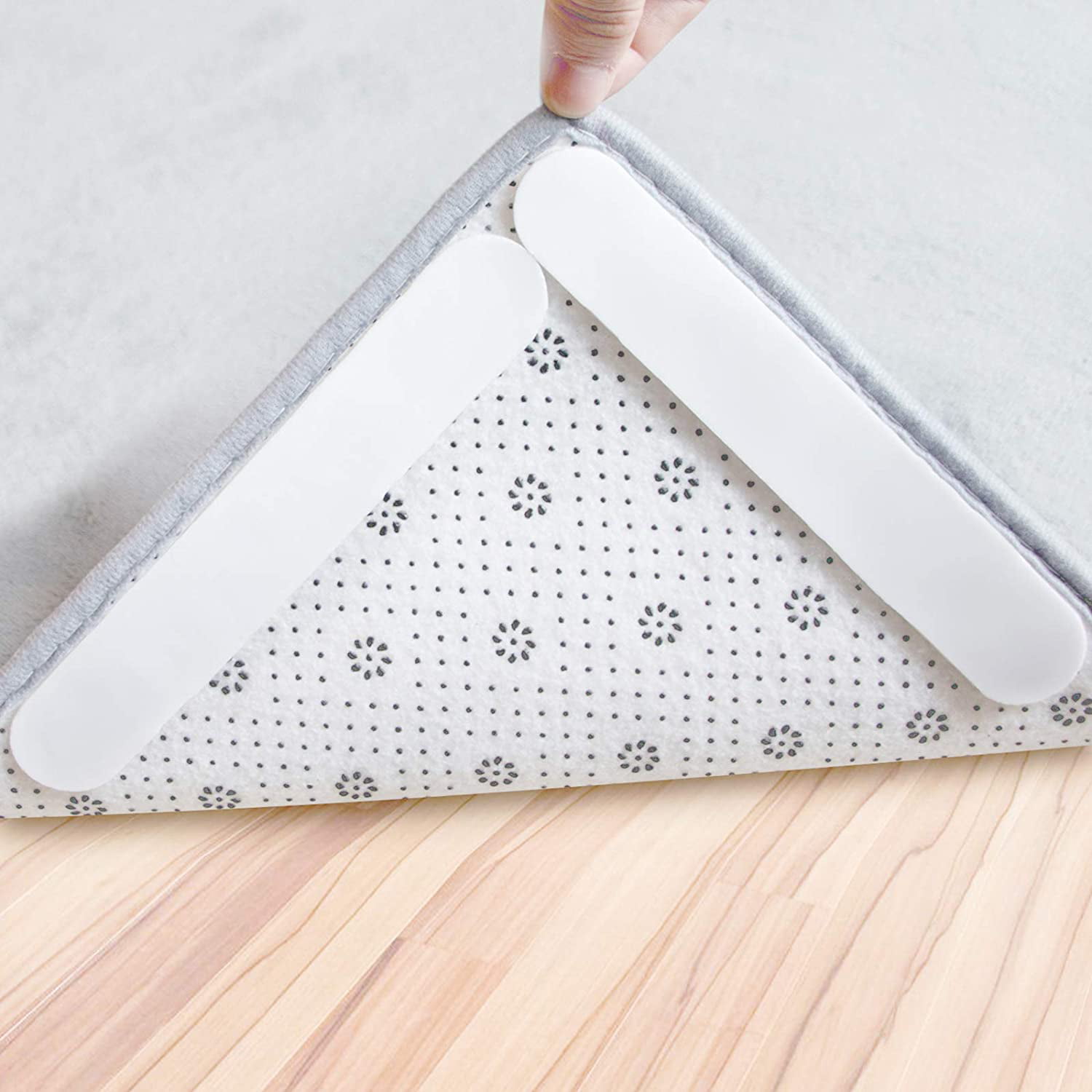 16 Mat Grips Non-Slip Rug Gripper Carpet Reusable Tape All Floor Types Anti Skid 