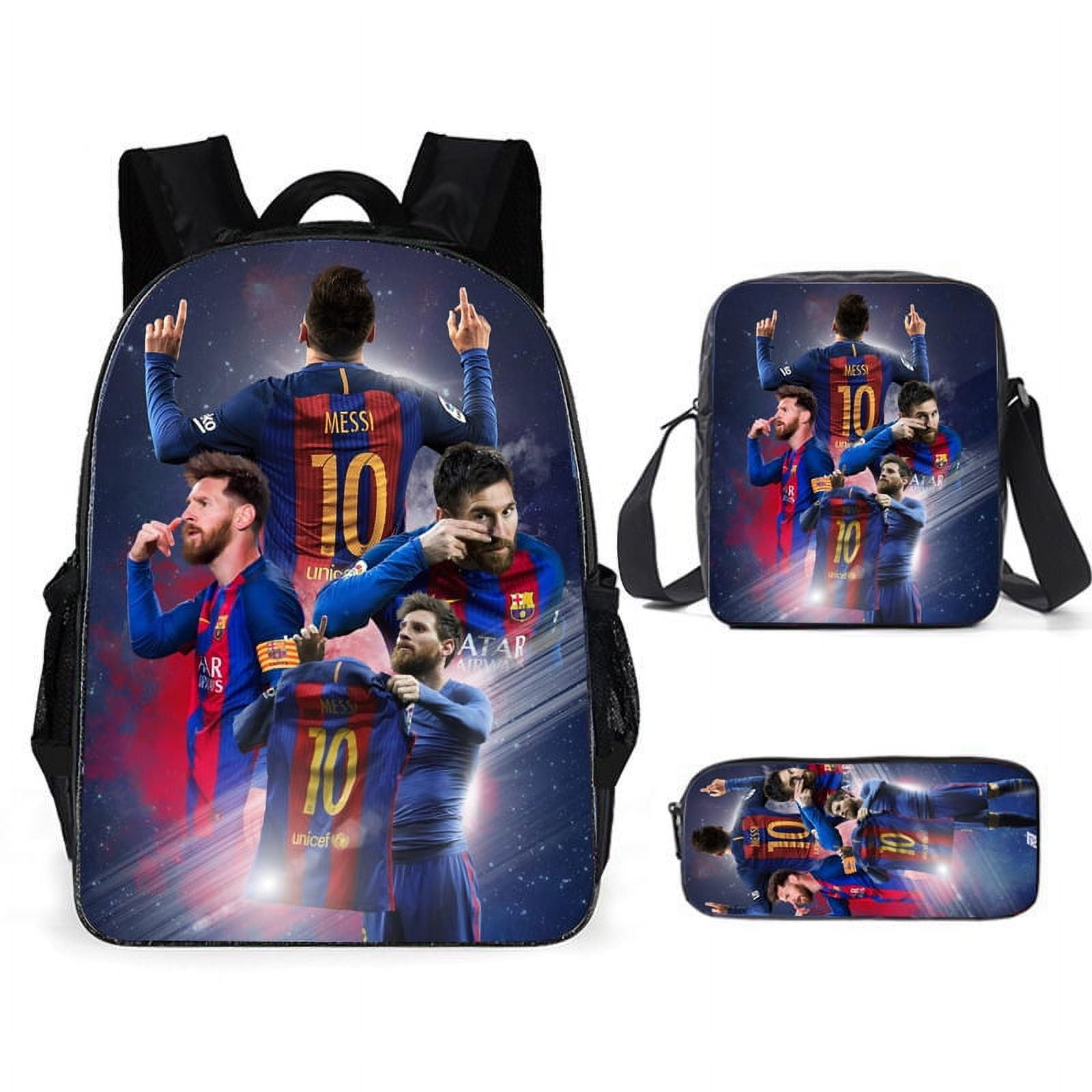 Soccer Star Messi Backpack Schoolbag For Primary School Students Football Print Backpack Vinsniv Walmart