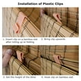 thumbnail image 2 of Brown Cordless Bamboo Slat Roll Up Blind with Privacy Backer Liner - 30-Inch Wide by 72-Inch Long, 2 of 6