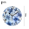 thumbnail image 2 of 14 Inch Wall Clock Battery Operated Silent Clock Decorative for Office, Kitchen, Outdoor, Living Room，Watercolor Floral Purple Flowers Exquisite, 2 of 4