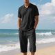 thumbnail image 1 of WILLBEST Pantalones Cortos de Verano para Hombre, Holgados, de Pierna Recta, Elásticos, con Bolsillos para Exteriores, Informales, 1 of 3