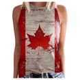 thumbnail image 1 of Womens Canada Day Tank Top Sleeveless Summer Shirt Tops Round Neck Patriotic Maple Leaf Tops Basic, 1 of 4