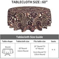 thumbnail image 6 of Round Tablecloth Mandala Vintage Ethnic Table Cloths Waterproof Table Cover for Wedding Party Dining Holiday Banquet 60in, 6 of 6
