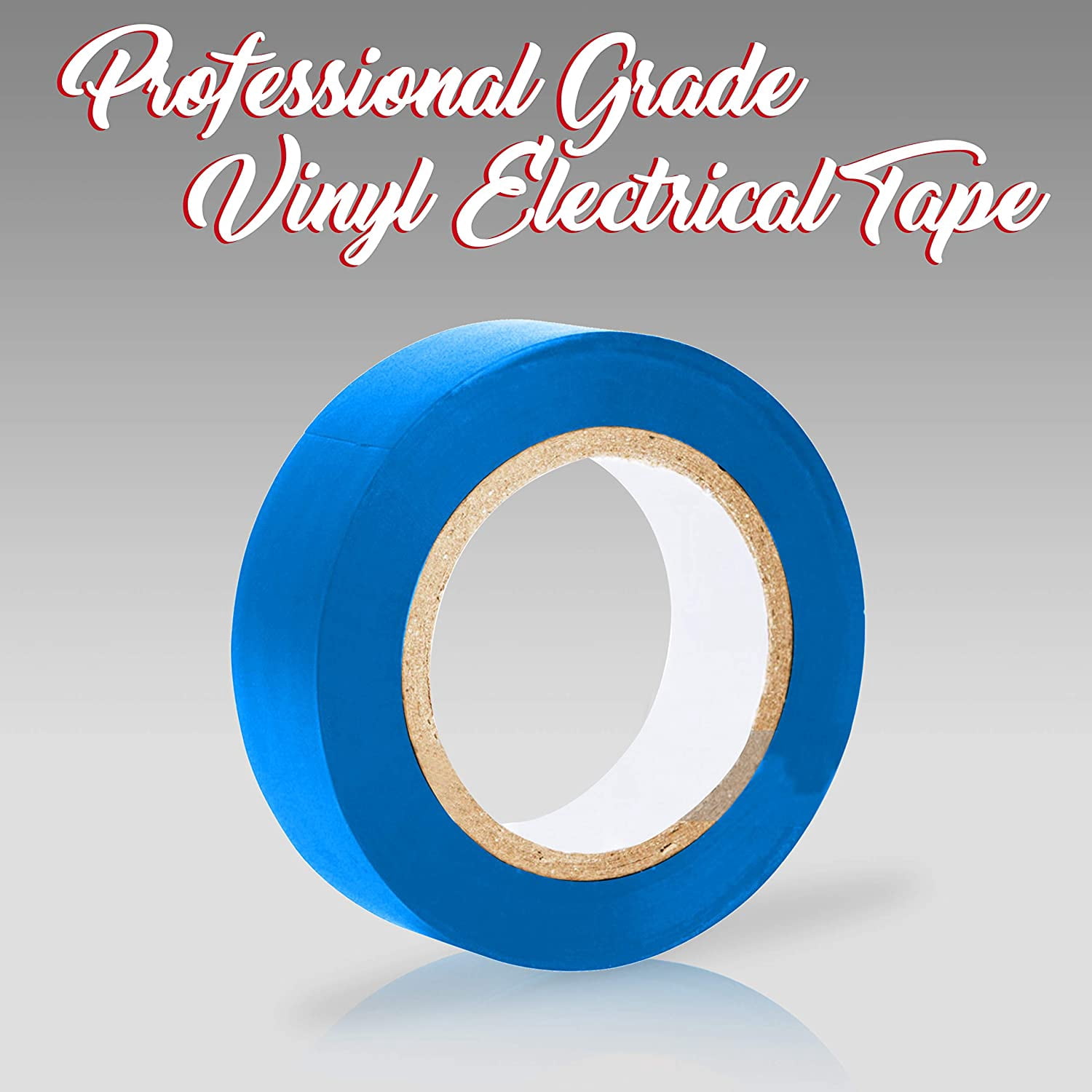 OhLectric Heavy Duty Flame Retardant Heat Resistant Vinyl Electrical Tape, Pack of 10, Blue