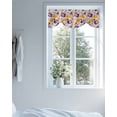 thumbnail image 4 of Halloween Pumpkin Tie Up Valances Curtain, Adjustable Kitchen Ghost Magic Hat Candy Stars Vintage Valances for Windows Decor, Rod Pocket Short Curtains Set for Bedroom/Bathroom, 42"x12", 4 of 8