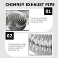 thumbnail image 2 of Wood Stove Flue Stainless Steel Chimney Exhaust Elbow Exhaust, 2 of 7