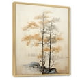 thumbnail image 2 of Designart "Tranquil Beige Pine" Tree Pine Floater Framed Wall Art Living Room, 2 of 5