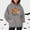 Grey, variant on Women's Hoodies Sweatshirts Women Halloween Sweatshirt Pumpkin Print Long Sleeve Casual Pocket Pullover Hoodie Orange XXL