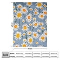 thumbnail image 4 of JEUXUS  Little Daisy Flowers Throw Blanket Ultra Soft Cozy Decorative Flannel Blanket for Home Bed Couch Chair Travel, 4 of 6