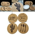 thumbnail image 3 of 4x Round Cork Placemats Thickened Table Insulation hot Placemat for Plate Bowl, Cork Coaster for Office Living Room 1, 3 of 8