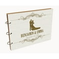 thumbnail image 7 of Darling Souvenir Personalized Engraved Laser Cut Wedding Guest Book Wooden Cover Sign-in Book Registry Guestbook Scrapbook-6P, 7 of 7