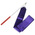 thumbnail image 3 of Amyove 4M Dance Ribbon Gym Rhythmic Art Gymnastic Ballet Streamer Twirling Rod Purple, 3 of 3