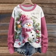 thumbnail image 1 of Amzcrzy Chandail en Molleton pour Femmes Chandail Décontracté de Noël Imprimé Col Rond Manches Longues chandail Tricoté Rayé Haut de Noël Chandail en Molleton Manches Longues pour Femmes chandail Chandail en Molleton S, 1 of 4