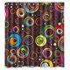 thumbnail image 1 of Cortina de ducha Artística ABPHQTO Globo de burbujas colorido Fondo Marrón Impermeable 160x180 cm, 1 of 2