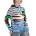 thumbnail image 2 of Yiaed Mallard Duck Swimming In A River Print Womens Casual Hoodies Crew Neck Long Sleeve Sweatshirts With Pocket Pullover Tops Women's Hooded Sweatshirt-Medium, 2 of 5