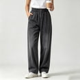 thumbnail image 6 of ClodeEU Women's Elastic Waist Denim Wide Leg Pants,Casual Loose Lightweight Jeans With Pockets ,Women's Plus XXL, 6 of 6
