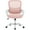 Pink, variant on Ergonomic Computer Desk Chair, Mid Back Design with Fixed Armrest, Height Adjustment, Lumbar Support and Rocking Mode