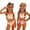 Orange, variant on Grblisyd Girls Swimsuits Two Piece Casual Scoop Neck Gradient Bikini Sets Size 1-10 Years