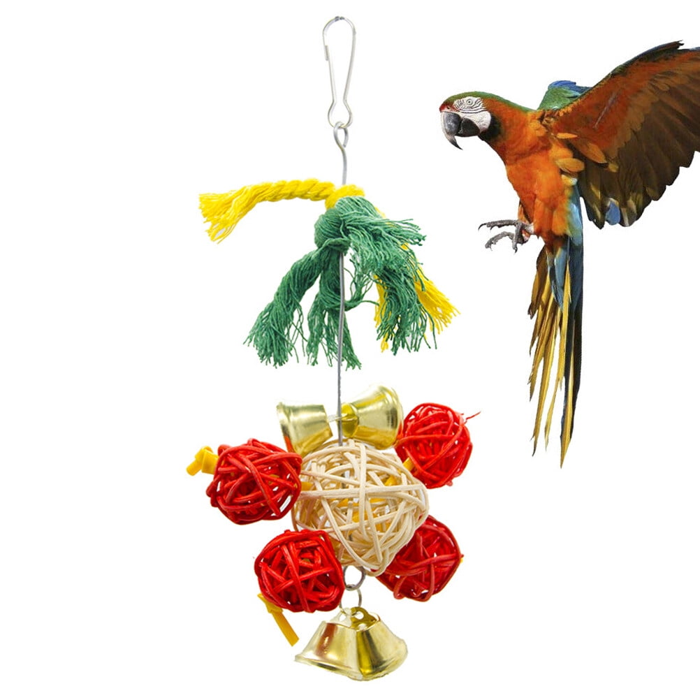 UPKOCH Bird Cage Accessories Multi Bamboo Ball Chewing Toy for Parrot Cage 1 Piece