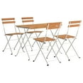thumbnail image 4 of vidaXL 5 Piece Folding Bistro Set Solid Wood Acacia and Steel, 4 of 4