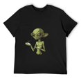 thumbnail image 3 of Hanmun Men's Cute Alien T-Shirts Short Sleeve Cotton Round Crew Neck Moisture Wicking Black USA, 3 of 9