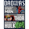 thumbnail image 2 of Men's Marvel Dad You Are as Amazing as Spider-Man Mighty as Thor Incredible as the Hulk Sweatshirt Navy Blue Small, 2 of 4