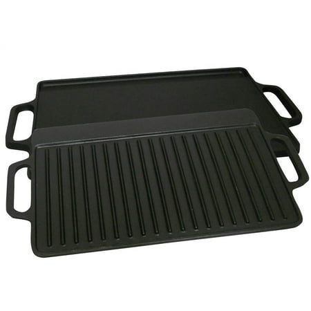 

King Kooker #CI21GS - Pre-Seasoned 15.75 Cast Iron 2-Sided Griddle