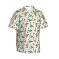 thumbnail image 3 of Xecao Summer Dinosaur print Hawaiian shirt - a stylish short-sleeve button-down for men, perfect for casual beach and tropical outings., 3 of 9