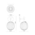 thumbnail image 5 of Alora Lighting Wv579107 Cherise 12" Tall Bathroom Sconce - Matte Black / Glossy Ribbed, 5 of 7