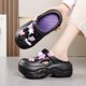 thumbnail image 3 of Zapatos de mujer con suela gruesa y agujeros crecientes, bonitos accesorios de dibujos animados para verano, zapatillas con agujeros, sandalias de playa antideslizantes, para uso exterior, 3 of 5