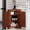 Brown, variant on Black Triangle Bathroom Storage Cabinet with Adjustable Shelves, Freestanding Floor Cabinet for Home Kitchen