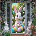 thumbnail image 1 of TIMIFIS Polyester Rideau de Porte en, Rideaux de Porte de Pâques Œufs Lapin Jardin Fête Rideaux Suspendus Atmosphères Installation Photo Décoration Maison, 1 of 6
