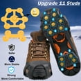 thumbnail image 5 of Ice Snow Cleats for Shoes and Boots,Walk Traction Cleats Crampons Anti Slip 11 Studs Ice Snow Grippers Over Shoe for Men Women Walking on Snow Ice, 5 of 7