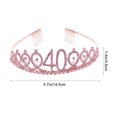 thumbnail image 2 of Milisten 2Pcs Birthday Party Accessories Sash And Crown Set In Rose Gold Cloth, 2 of 8