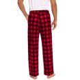 thumbnail image 3 of Hanerdun Plaid Sleep Pajama Pants for Men PJ Lounge Bottoms with Pockets Nightwear Red S, 3 of 7