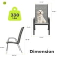 thumbnail image 5 of JUSTLET Patio Dining Chairs Set of 4, Outdoor Stackable Armrest Chairs Space Saving, Gray, 5 of 8