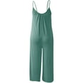 thumbnail image 5 of gakvov Jumpsuits For Women Loose Sleeveless Wide Legged Pants Rompers Overalls Adjustable Spaghetti Strap Stretchy Long Pant Romper Jumpsuit With Pockets, 5 of 5