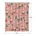 thumbnail image 5 of Pink Christmas Santa Pattern Shower Curtain 72"x84" ,Bathroom Decorative Shower Curtains Set with 12 Hooks,Modern Waterproof Washable Shower Curtain, 5 of 6