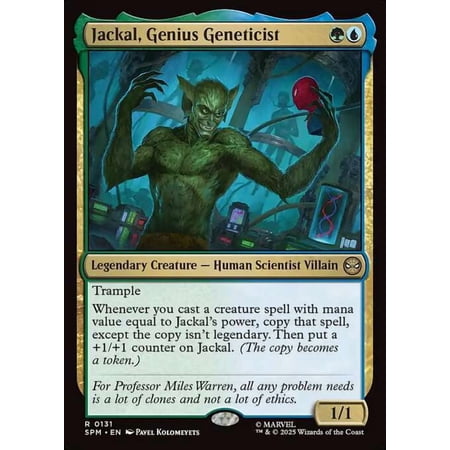 MtG Marvel's Spider-Man Rare Jackal, Genius Geneticist #131