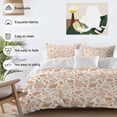 thumbnail image 3 of Vintage Wallpaper Bedding Duvet Cover Set Twin Size 4 Pieces Orange Flower Plants Vintage Bedding Set with Zipper Closure, 1 Comforter Cover 68x86 Inches 1 Flat Sheet & 2 Pillow Cases, 3 of 7