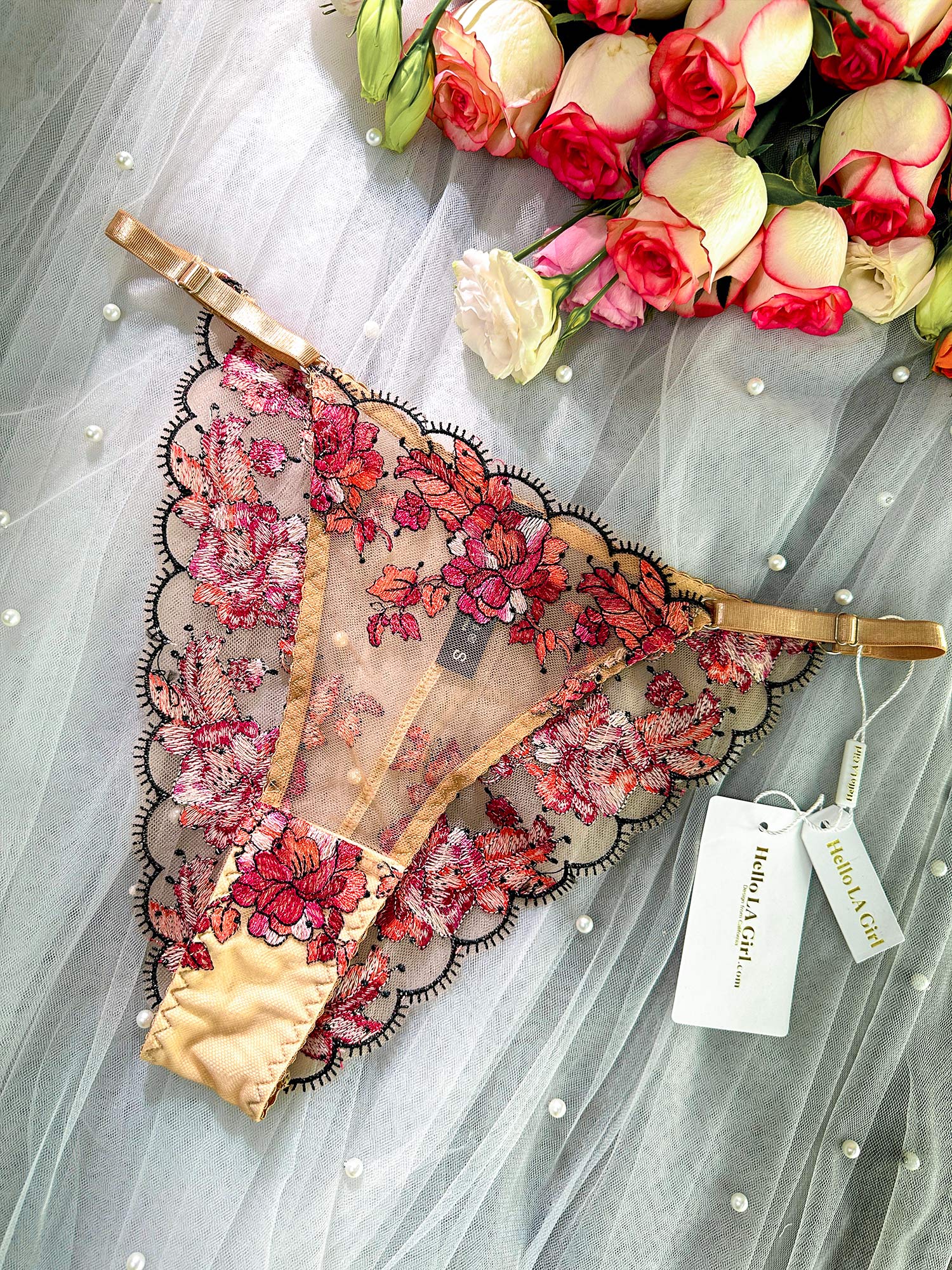 Blossom Elegance Lace Lingerie Set (MULTI, S)